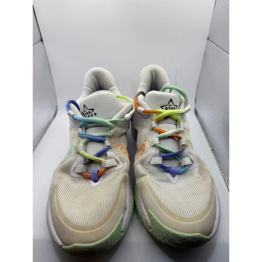 Nike Star Runner 4 Big Kids Road Running Shoes White Vapor Green FN4979-100 7Y